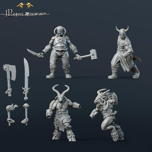 Grimdark cultists, Fantasy Skirmish Miniatures by Magori Miniatures, perfect for Fantasy Wargames and RPGs