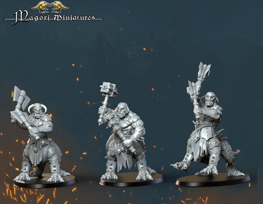Dragon Ogre Squad, Fantasy Skirmish Miniatures by Magori Miniatures, perfect for Fantasy Wargames and RPGs