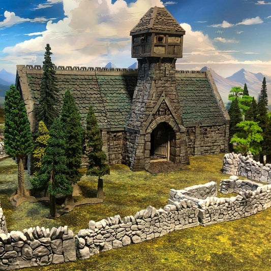 Tithe Barn by GameScape3D - 3D Printed Tabletop Terrain, Perfect for Wargames, Board Games, Role Playing Games