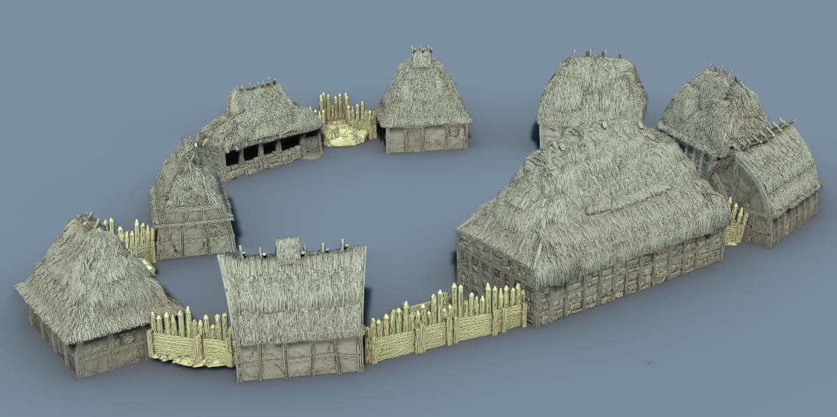 Eastlingham: Rural Peasant Hamlet by GameScape3D - 3D Printed Tabletop Terrain, Perfect for Wargames, Board Games, RPGs