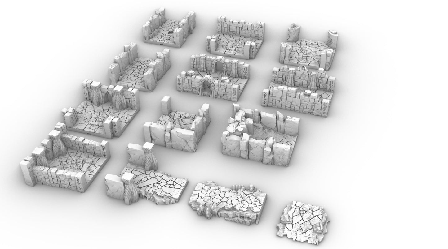 Underdark Cave Road Expansion: Abandoned Dwarven Settlement- 3D Printed Tabletop Terrain, Perfect for Wargames, Board Games, RPGs