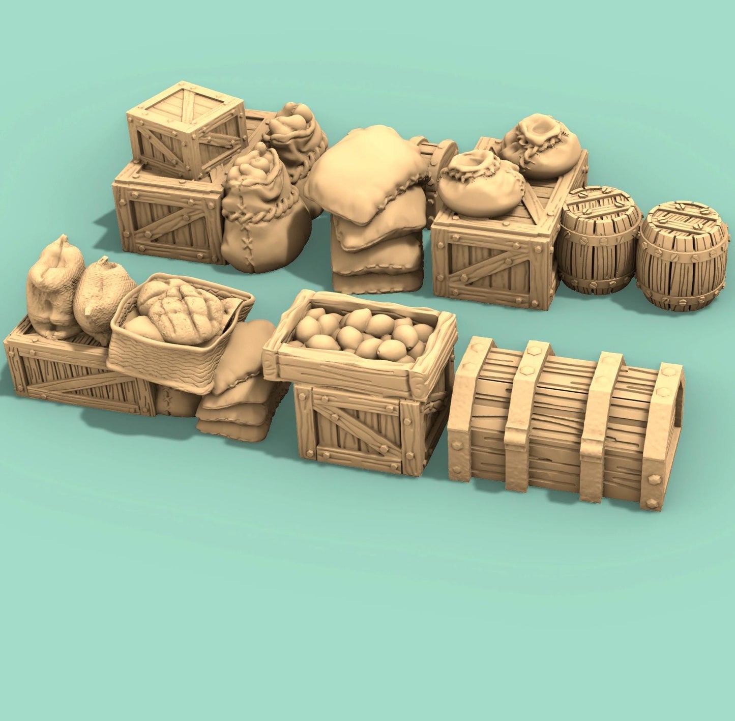 Common Interior Scatter set 1 by GameScape3D - 3D Printed Tabletop Terrain, Perfect for Wargames, Board Games, RPGs