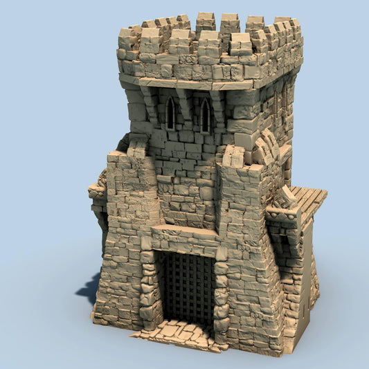 ARX RENOVATUR EXPANSION: Small Gate and Towers by GameScape3D - 3D Printed Tabletop Terrain, Perfect for Wargames