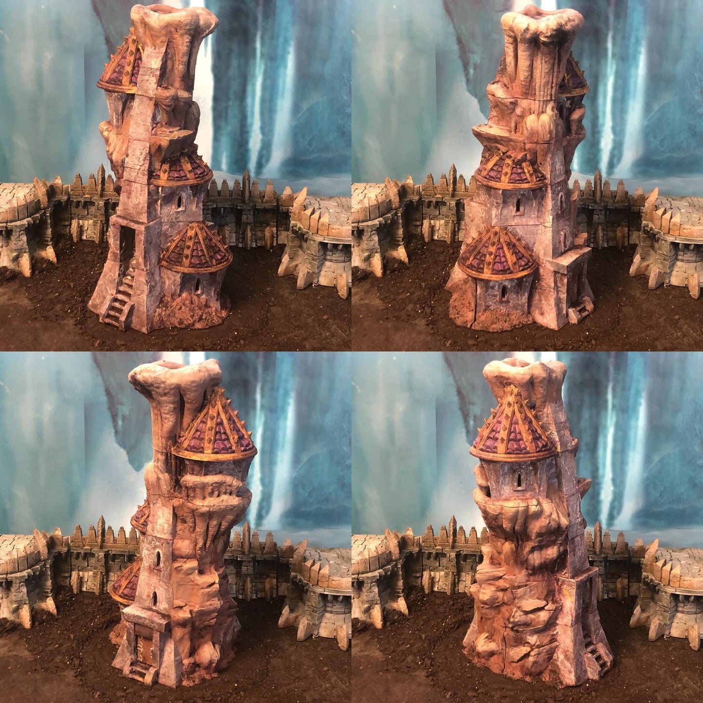 Drow Houses, Drow Town set by GameScape3D - 3D Printed Tabletop Terrain, Perfect for Wargames, Board Games, Role Playing Games