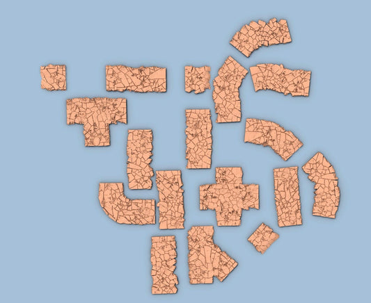 Low-Profile Underdark Road - 3D Printed Tabletop Terrain, Perfect for Wargames, Board Games, Role Playing Games