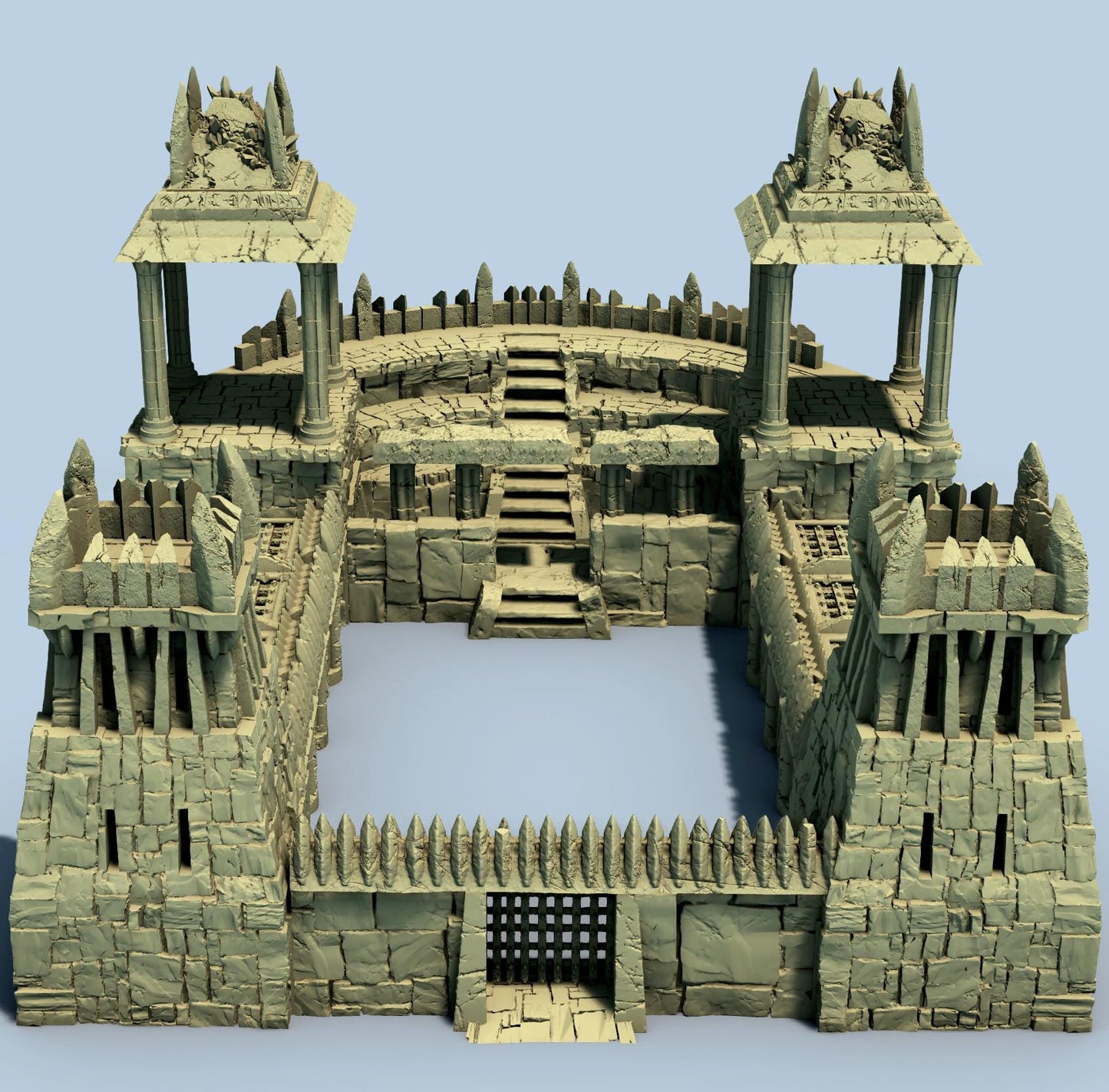 Evil Amphitheater and Prison by GameScape3D - 3D Printed Tabletop Terrain, Perfect for Wargames, Board Games, Role Playing Games