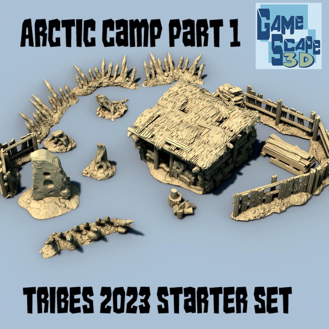 Arctic Camp Part by GameScape3D - 3D Printed Tabletop Terrain, Perfect for Wargames, Board Games, RPGs