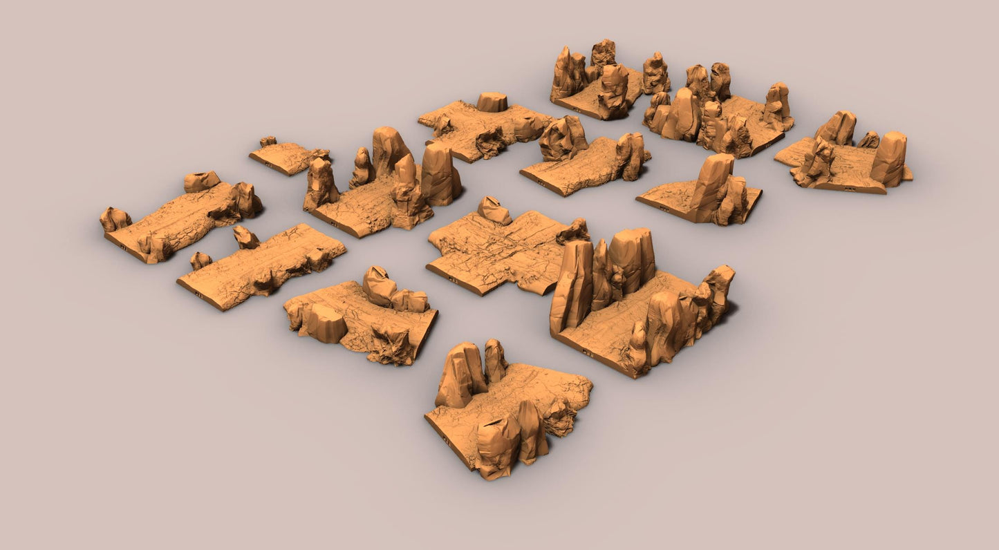 Gully Road - 3D Printed Tabletop Terrain, Perfect for Wargames, Board Games, Role Playing Games