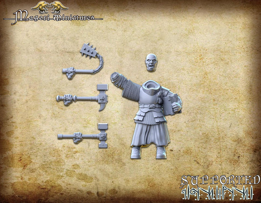 Priest of the Hammer God, Fantasy Skirmish Miniatures by Magori Miniatures, perfect for Fantasy Wargames and RPGs