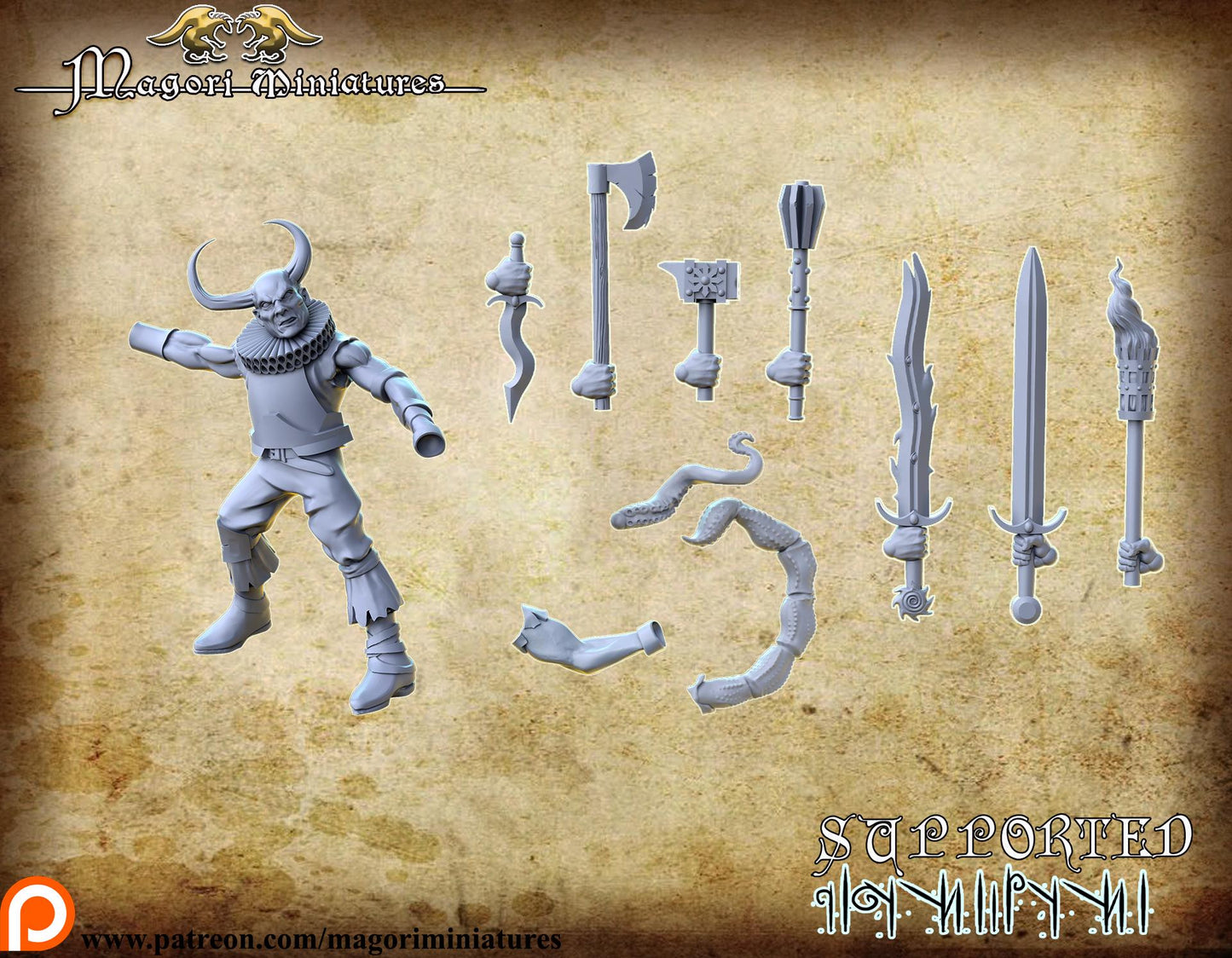 Mutant Cultist, Fantasy Skirmish Miniatures by Magori Miniatures, perfect for Fantasy Wargames and RPGs