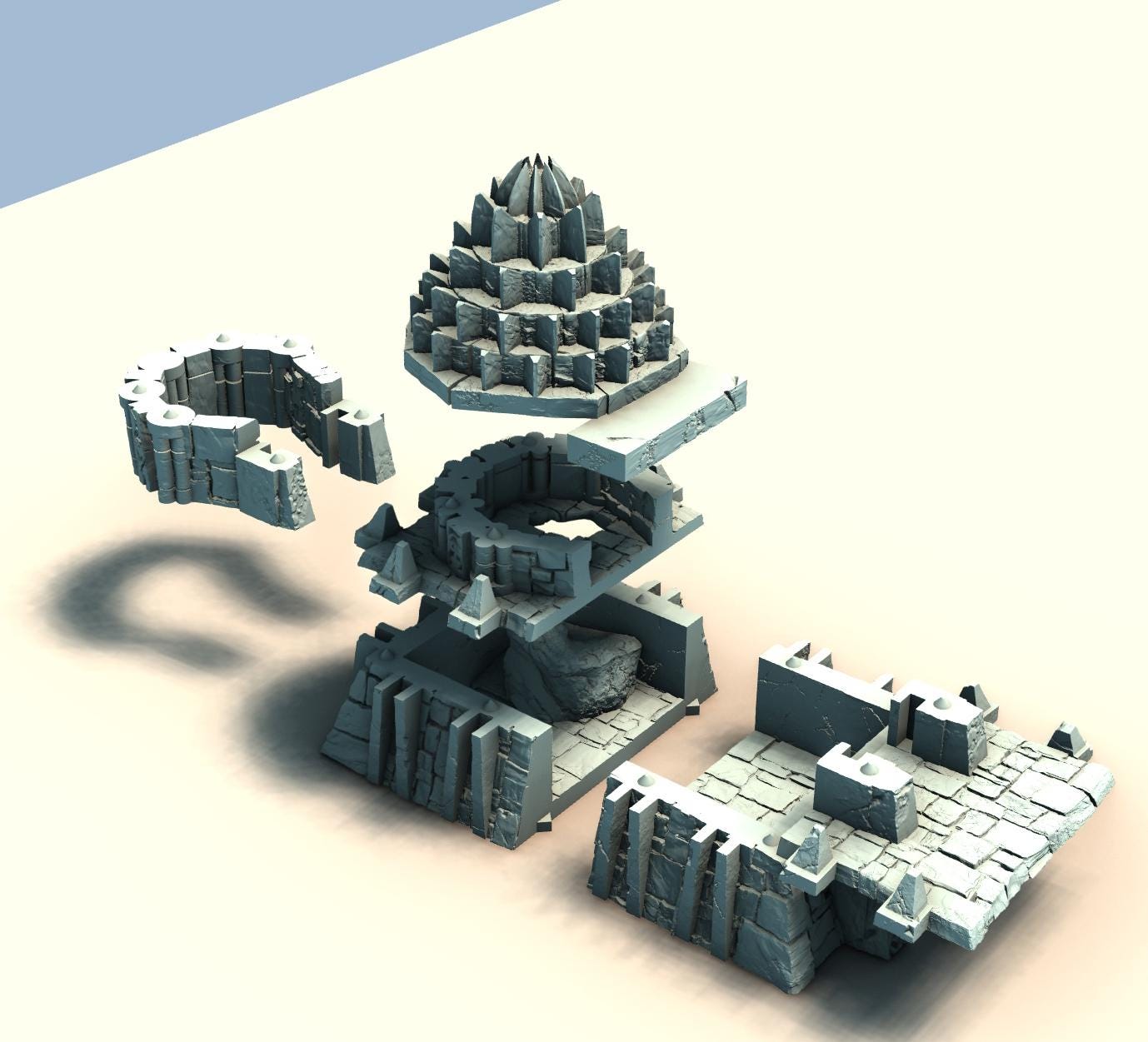 Small Underdark Building by GameScape3D - 3D Printed Tabletop Terrain, Perfect for Wargames, Board Games, Role Playing Games