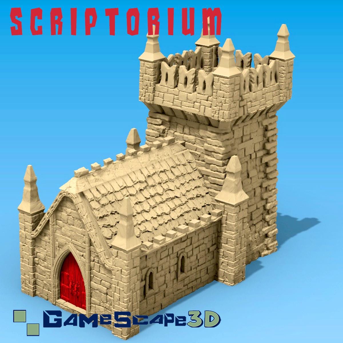 Small Scriptorium by GameScape3D - 3D Printed Tabletop Terrain, Perfect for Wargames