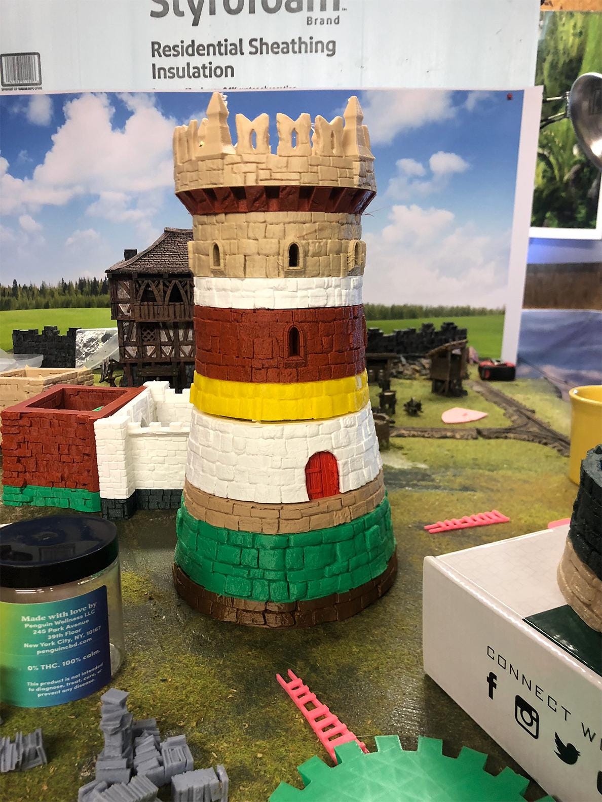 Watchtower with Ladder Access by GameScape3D - 3D Printed Tabletop Terrain, Perfect for Wargames, Board Games, RPGs