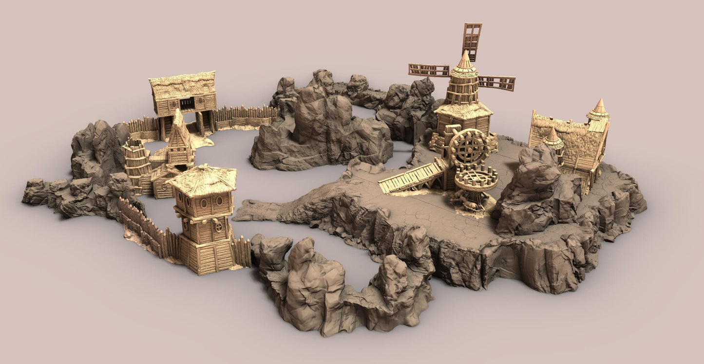 Haunt Wood Mine by GameScape3D - 3D Printed Tabletop Terrain, Perfect for Wargames, Role playing games, Tabletop games