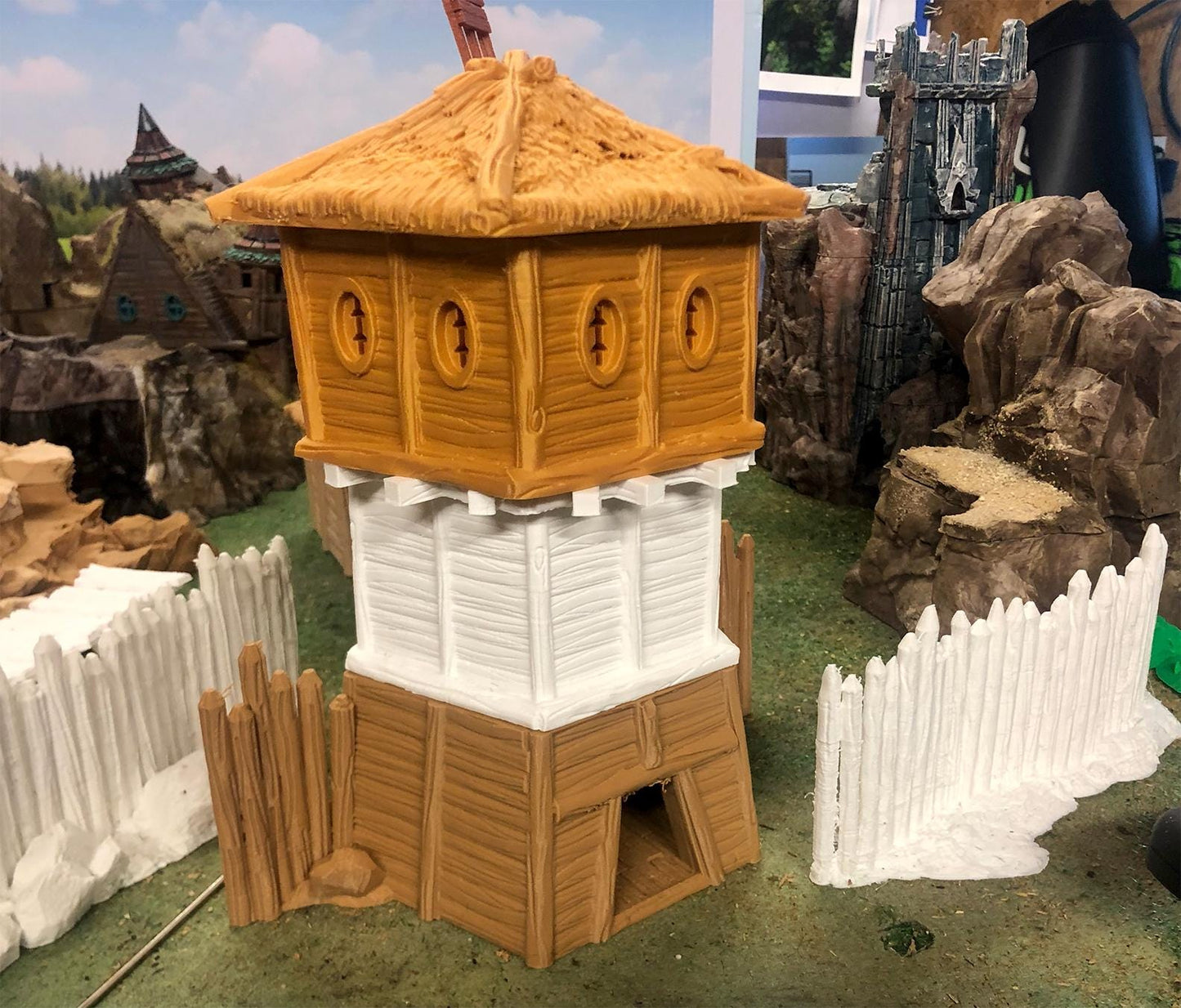 Toll Gate, Towers, & Palisades by GameScape3D - 3D Printed Tabletop Terrain, Perfect for Wargames, Role playing games, Tabletop games