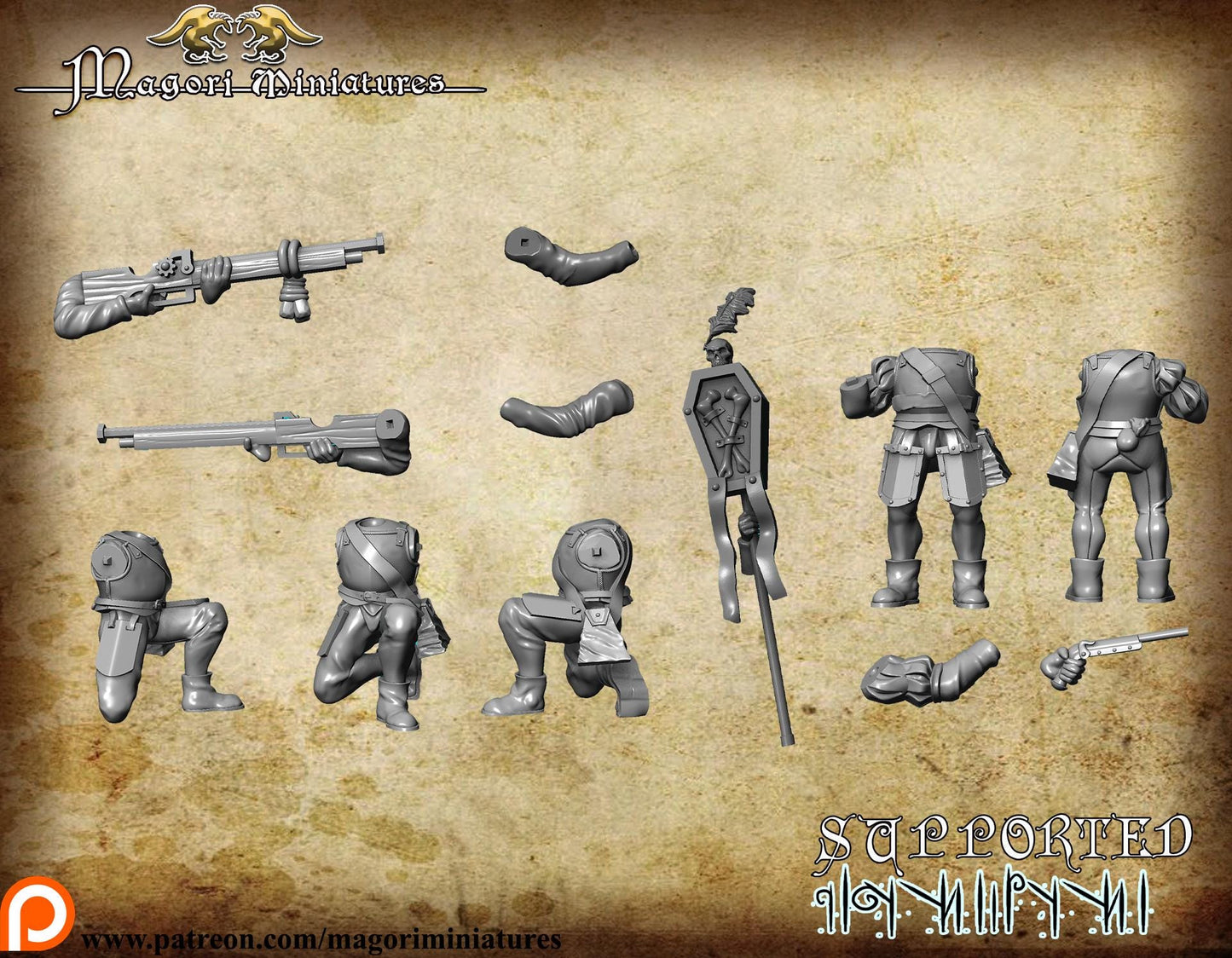 Ironside Handgunners, Fantasy Skirmish Miniatures by Magori Miniatures, perfect for Fantasy Wargames and RPGs