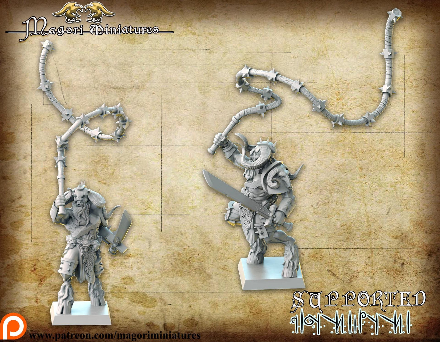 One-Eyed Goatchief, Fantasy Miniatures by Magori Miniatures, perfect for Fantasy Wargames and RPGs