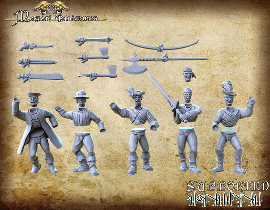 Militia of Oltdorf modular regiment, Fantasy Skirmish Miniatures by Magori Miniatures, perfect for Fantasy Wargames and RPGs