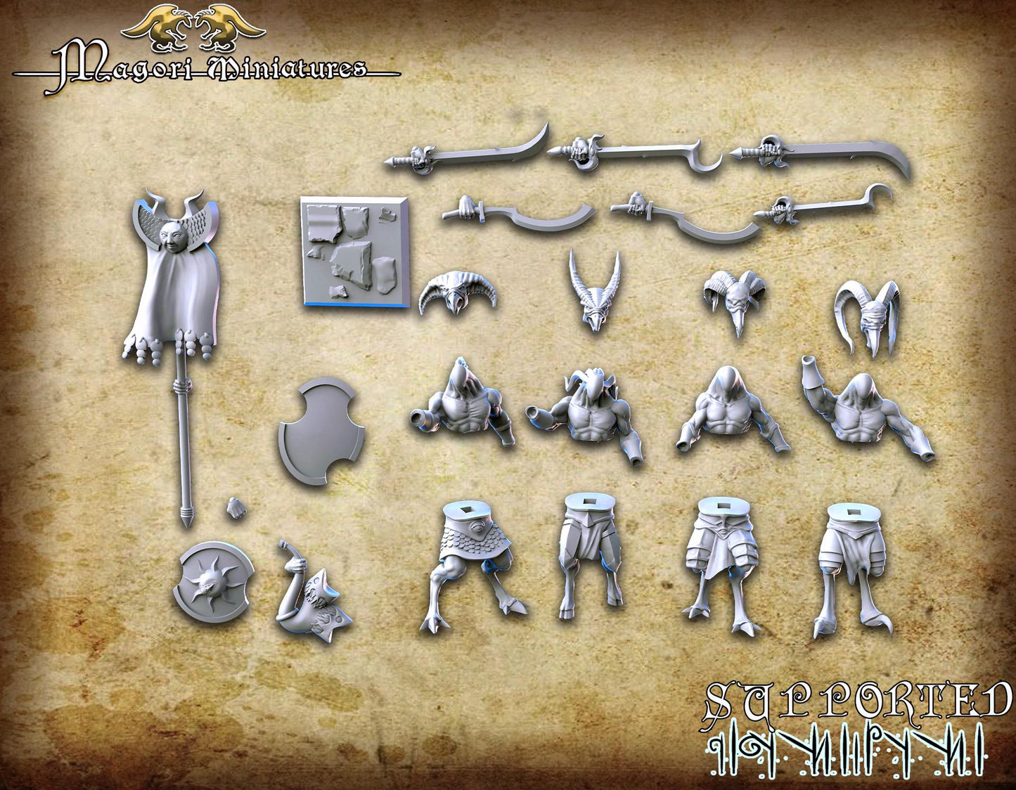 Bird Beastmen Regiment, Fantasy Miniatures by Magori Miniatures, perfect for Fantasy Wargames and RPGs