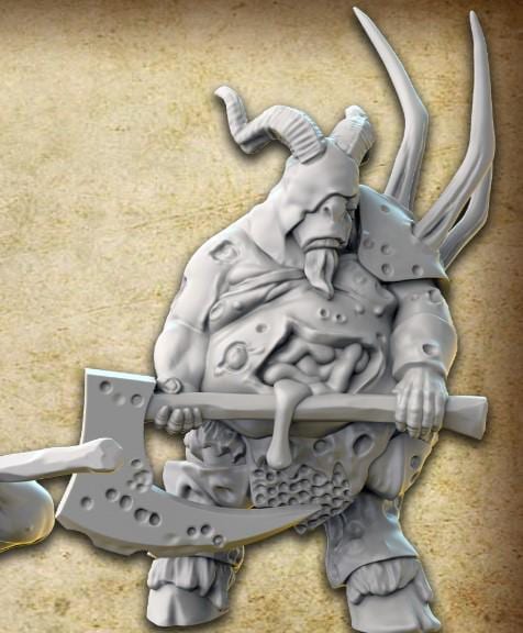 Blight Goat Champions , Fantasy Miniatures by Magori Miniatures, perfect for Fantasy Wargames and RPGs