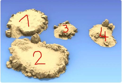 Hills and Plateaus Set 1 by GameScape3D - 3D Printed Tabletop Terrain, Perfect for Wargames, Role playing games, Tabletop games