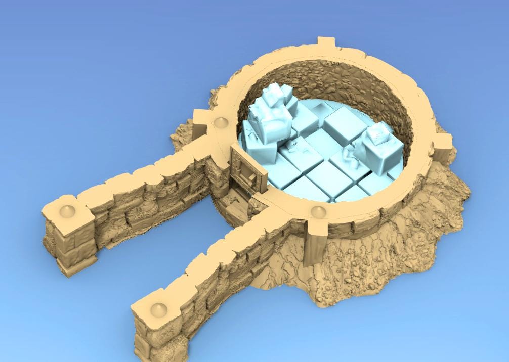 Ice and Grain Store Houses by GameScape3D - 3D Printed Tabletop Terrain, Perfect for Wargames, Role playing games, Tabletop games