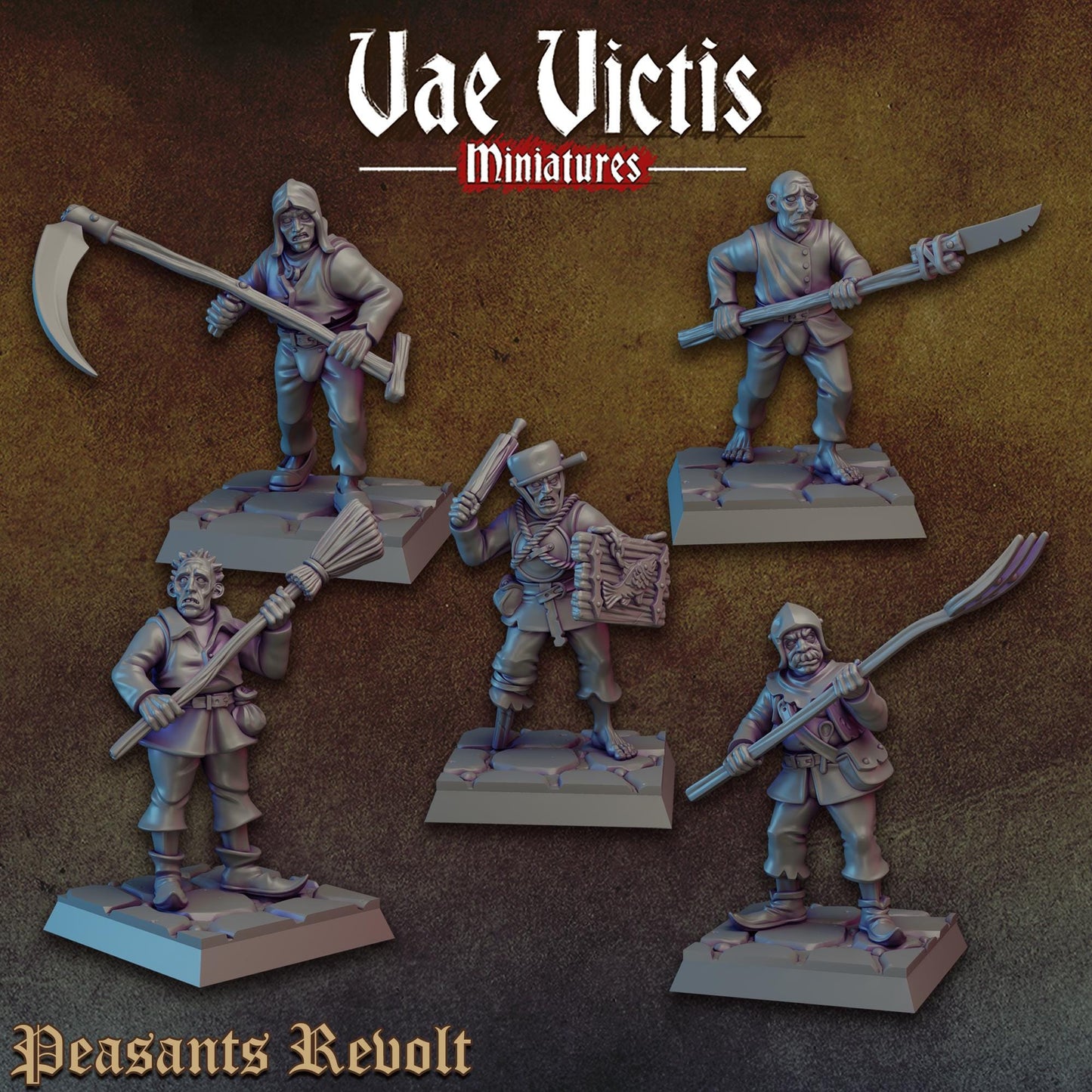 Modular Peasants Revolt, Miniatures, Bits and Weapon Conversions Fantasy by Vae Victis, perfect for Fantasy tabletop Wargames