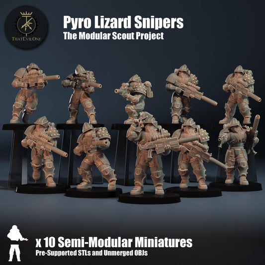 Modular Scout Pyro Lizard Snipers, Modular Sci-Fi warriors by ThatEvilOne