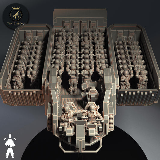Aerospace Planetary Platoon Lander, Modular Sci-Fi Vehicle by ThatEvilOne, Sci-fi Wargames Proxy, Imperial Auxillia Heavy Transport Dropship