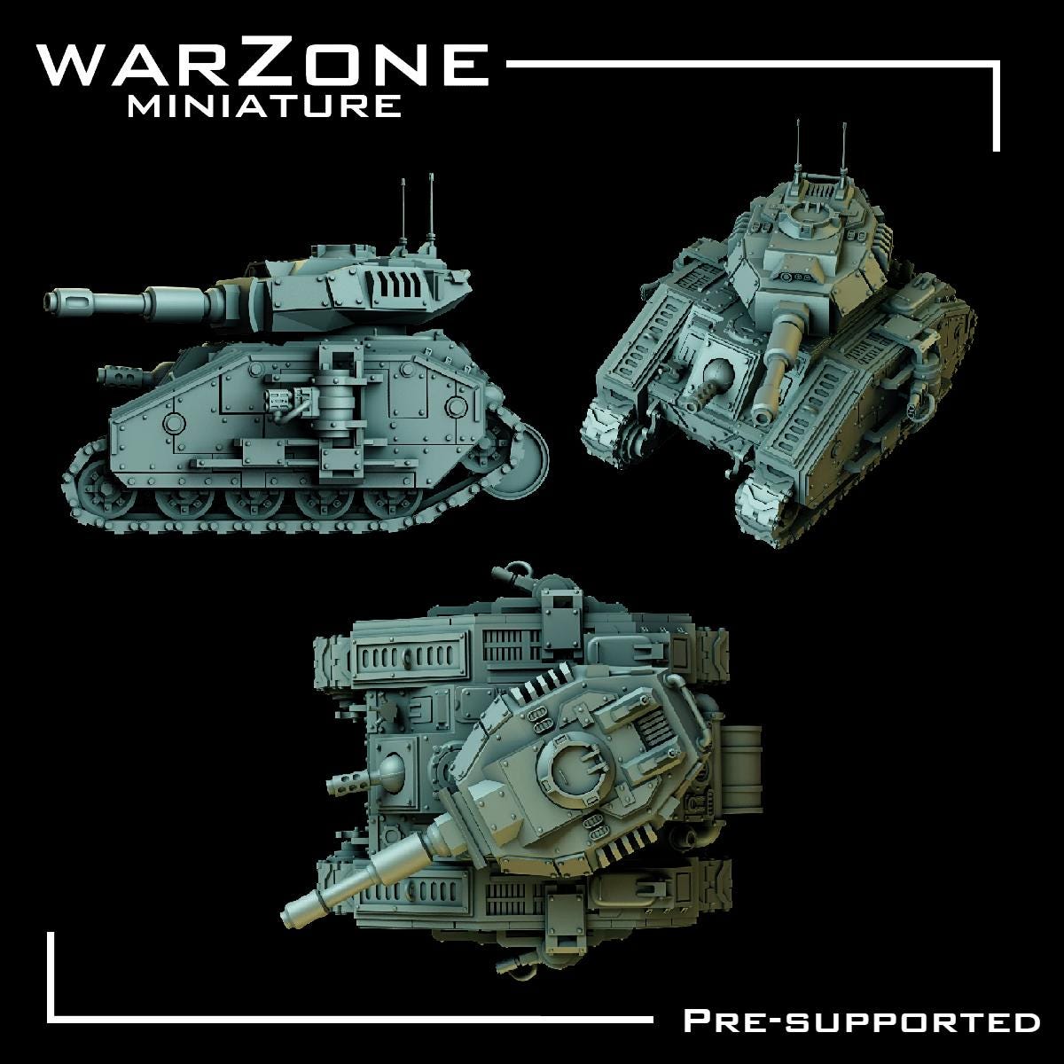 IronFang Tank, High-Tech BattleTank Sculpted by WarZone Miniature, Scaled for Sci-Fi Miniature Wargames