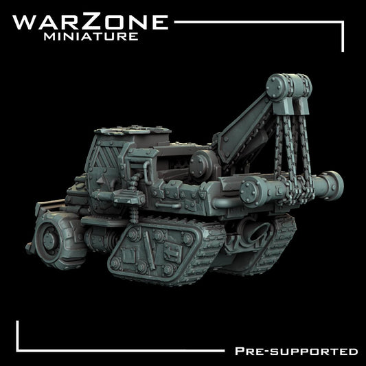 Orkaz Transport Truck Vehicle / Da Wrecka Wagon, Grimdark Orkish Menace Sculpted by WarZone Miniature, Scaled for Sci-Fi Miniature Wargames