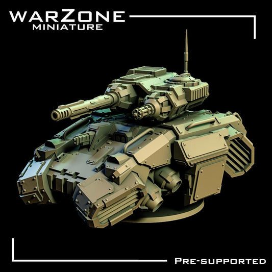 Tank vehicle / Gravstrike Dominator, High-Tech BattleTank Sculpted by WarZone Miniature, Scaled for Sci-Fi Miniature Wargames