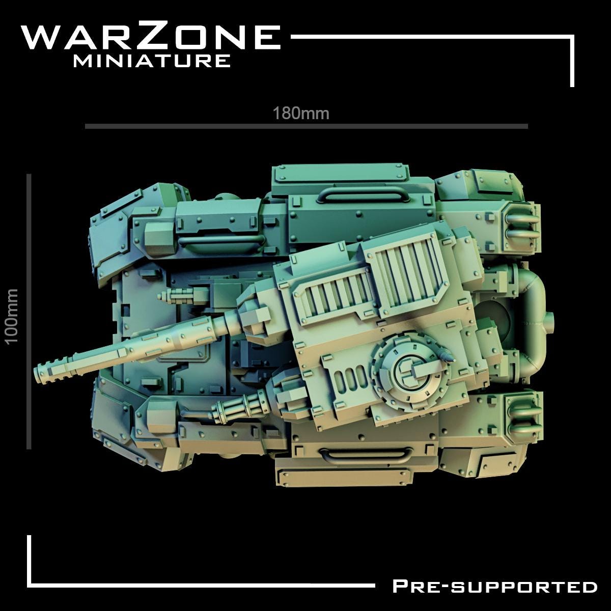 Tank vehicle / Gravstrike Dominator, High-Tech BattleTank Sculpted by WarZone Miniature, Scaled for Sci-Fi Miniature Wargames