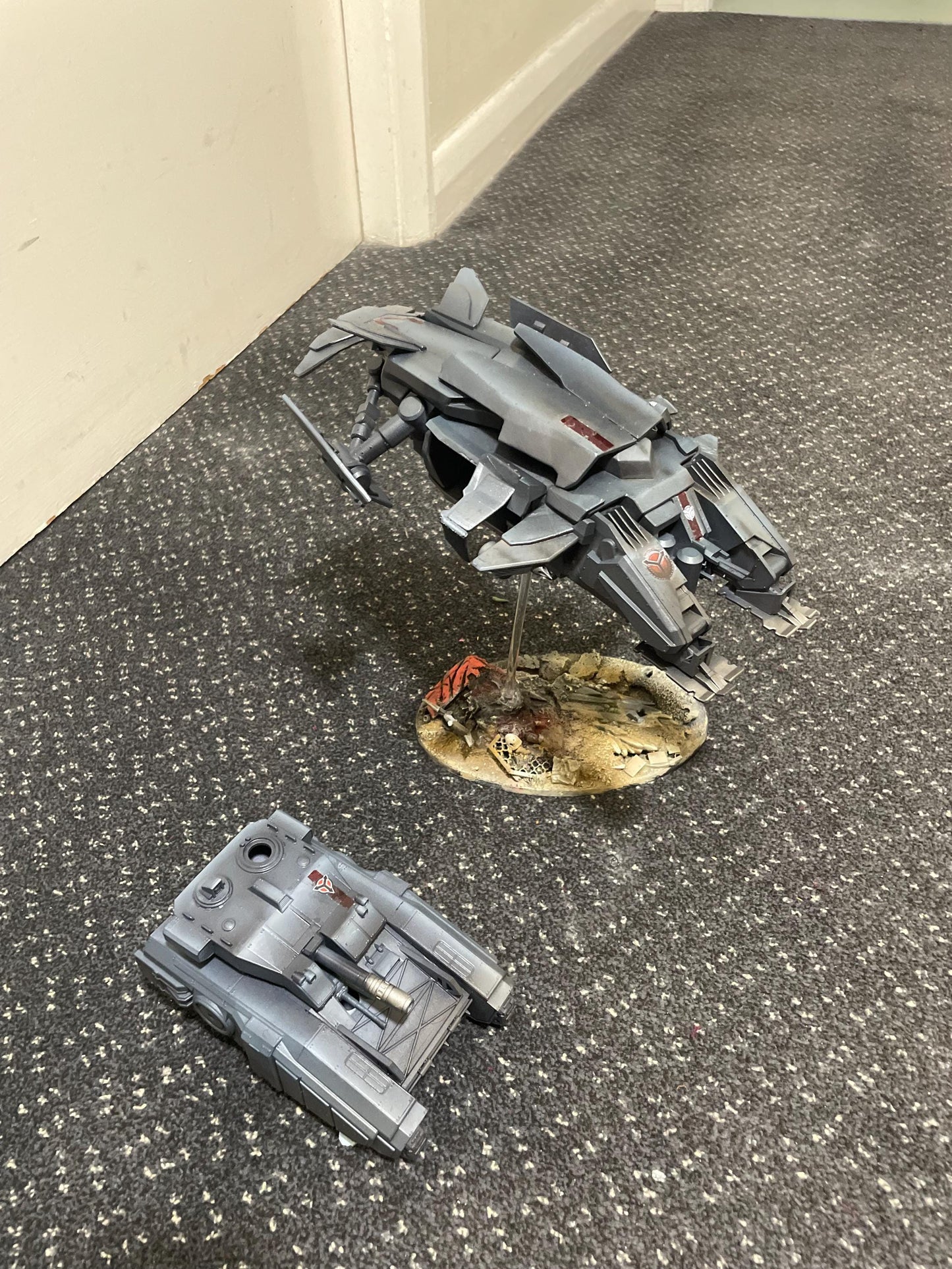 Heck Ghost Liege Lord Dropship, Modular Sci-Fi Vehicle by ThatEvilOne, Sci-fi Wargames Proxy, Imperial Auxillia Heavy Transport Dropship