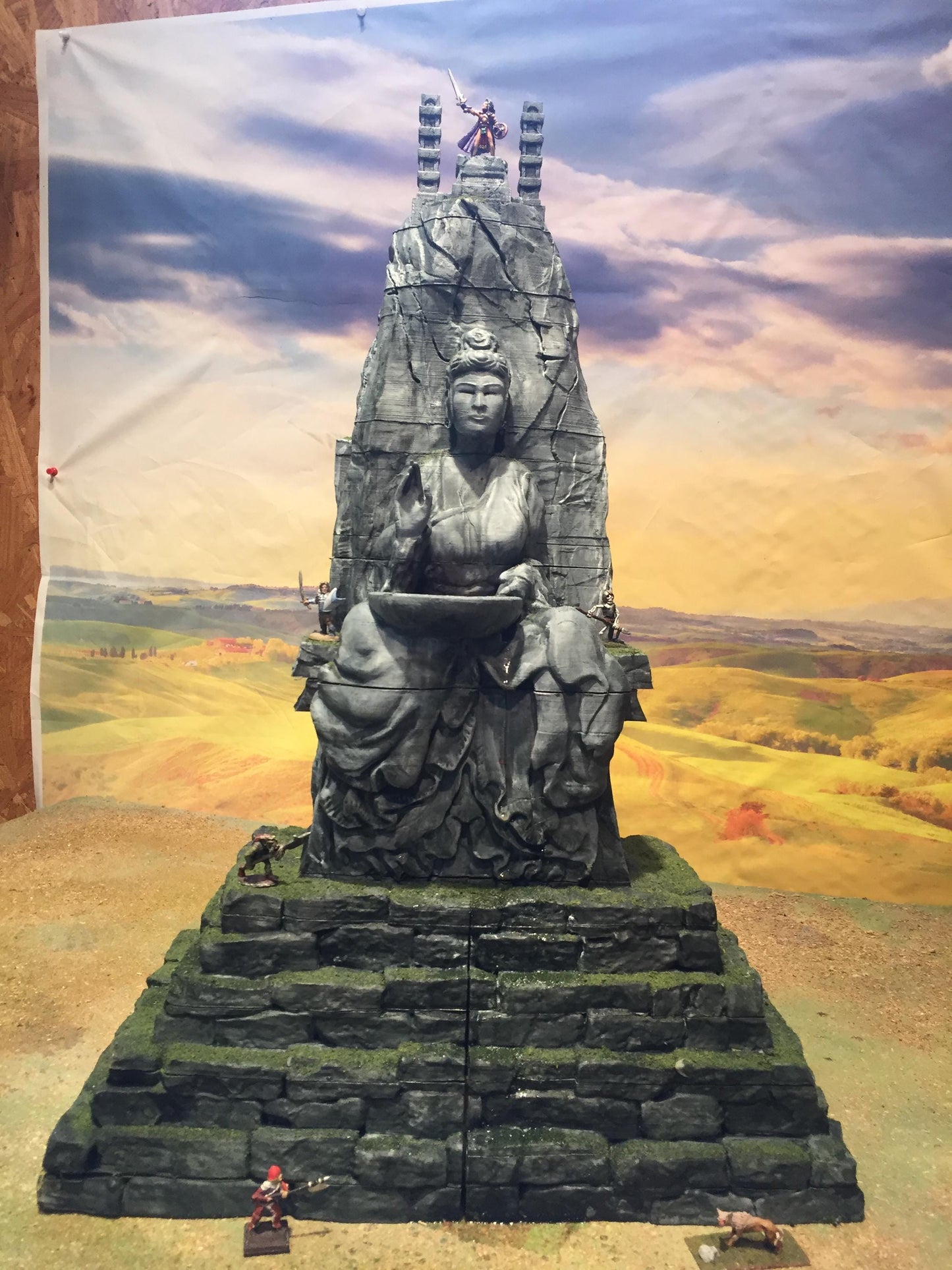 Buddha with 7 layer Dungeon - 3D Printed Tabletop Terrain, Perfect for Wargames, Role Playing Games, Tabletop Games