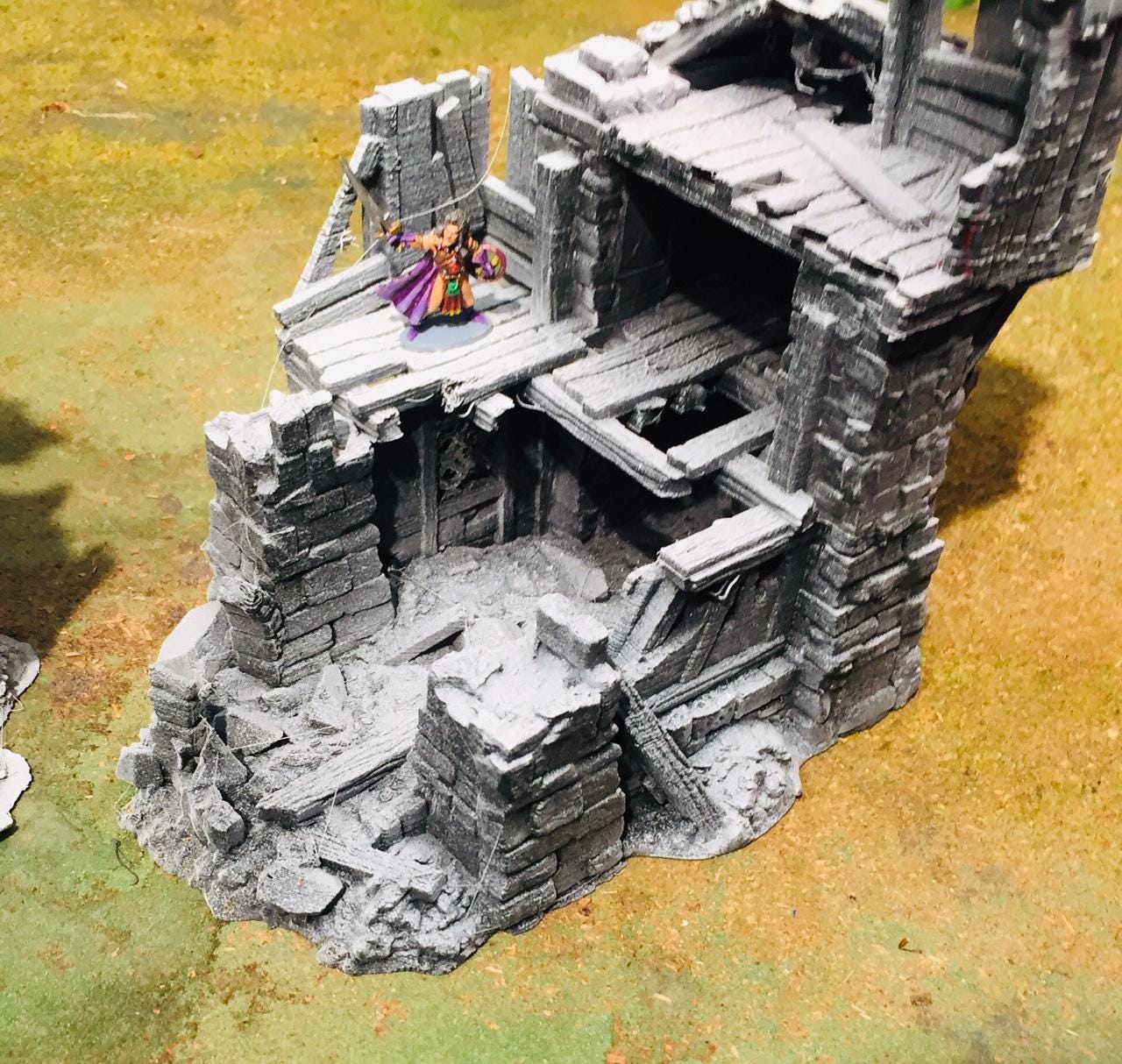 Timber Frame Ruin #2 by GameScape3D - 3D Printed Tabletop Terrain, Perfect for Wargames, Board Games, RPGs