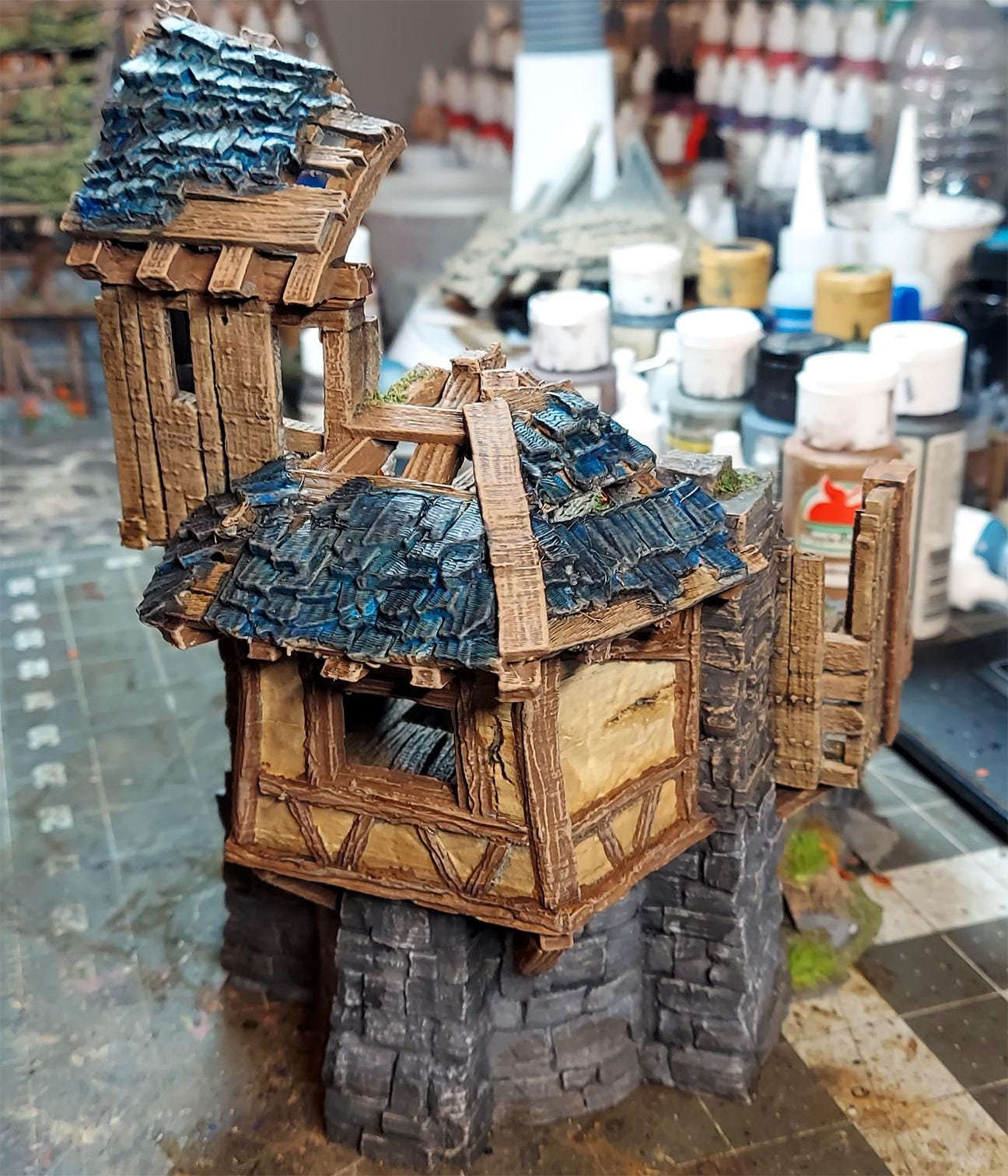 Timber Frame Ruin #2 by GameScape3D - 3D Printed Tabletop Terrain, Perfect for Wargames, Board Games, RPGs