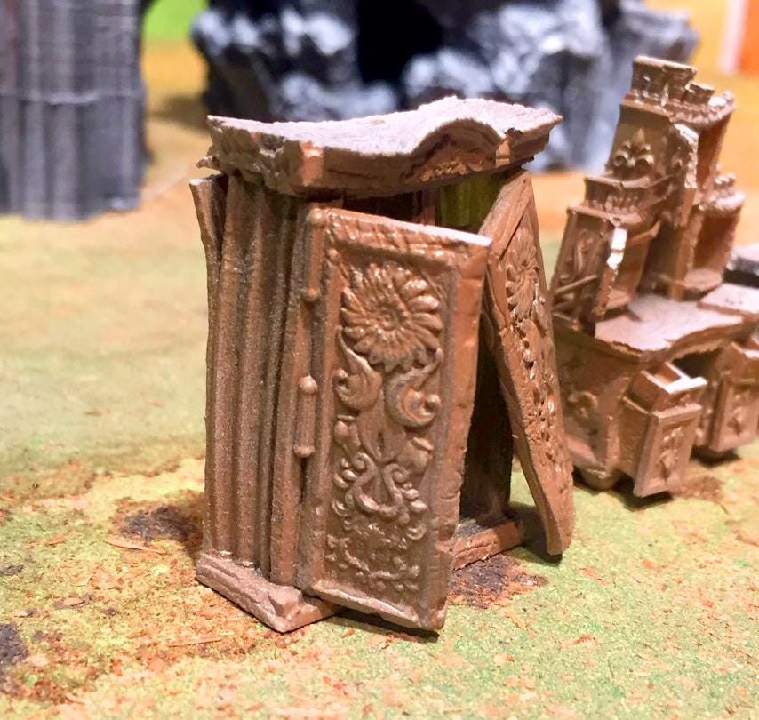 Rotten Gothic Furniture Set 2 - Scatter Terrain by GameScape3D - 3D Printed Terrain, Perfect for Wargames, Board Games, RPGs