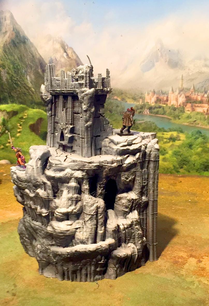 Dark Elf Tower Ruins by GameScape3D - 3D Printed Tabletop Terrain, Perfect for Wargames, Board Games, RPGs