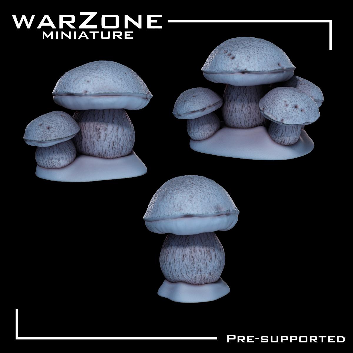 Mushroom / Mushrooms Basing Bits, Grimdark Conversion Parts and Basing Materials Sculpted by WarZone Miniature