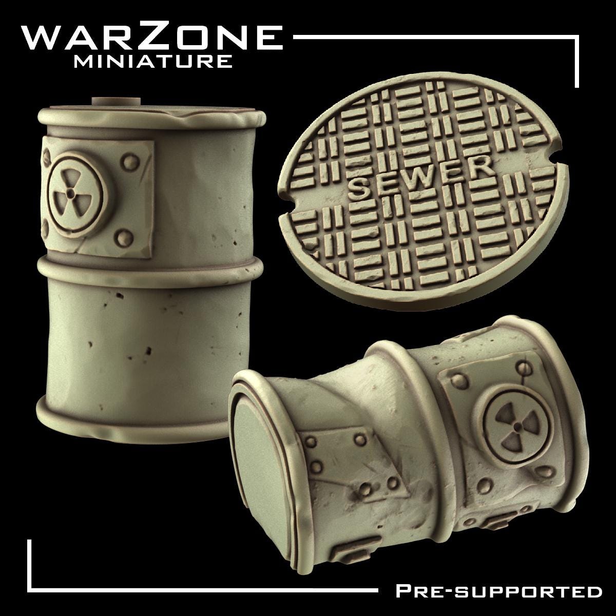 City / City Urban Basing Bits, Grimdark Conversion Parts and Basing Materials Sculpted by WarZone Miniature