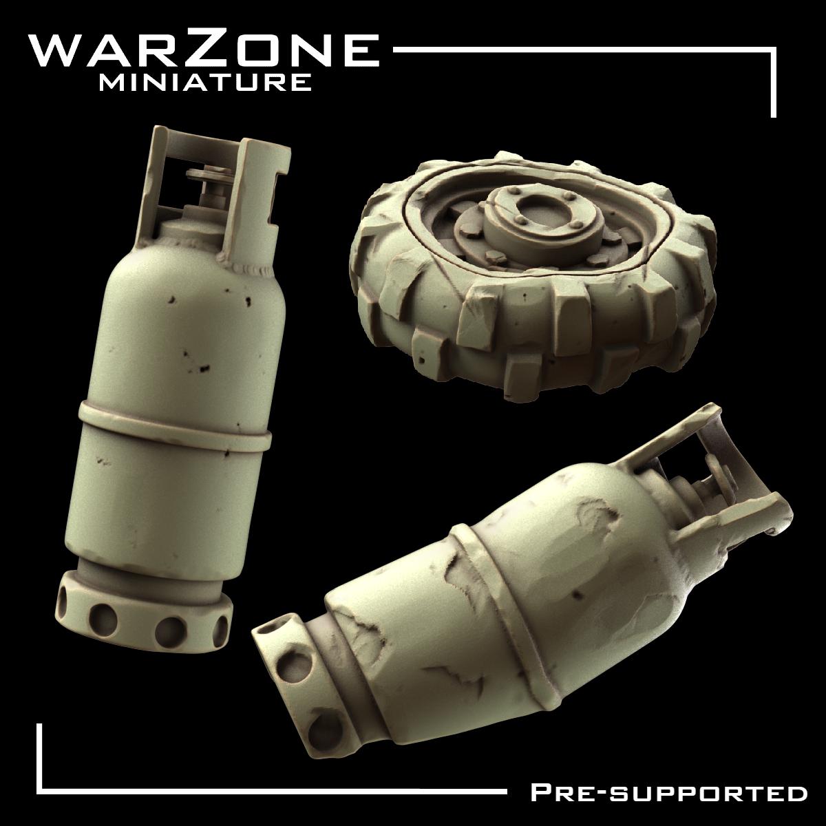 City / City Urban Basing Bits, Grimdark Conversion Parts and Basing Materials Sculpted by WarZone Miniature