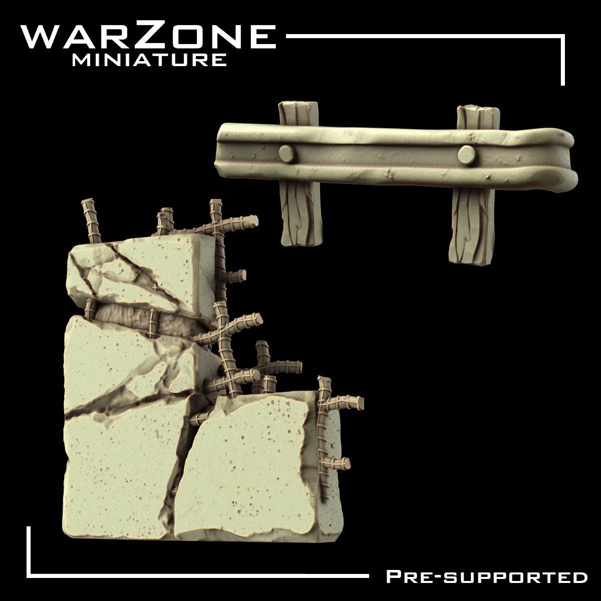 City / City Urban Basing Bits, Grimdark Conversion Parts and Basing Materials Sculpted by WarZone Miniature