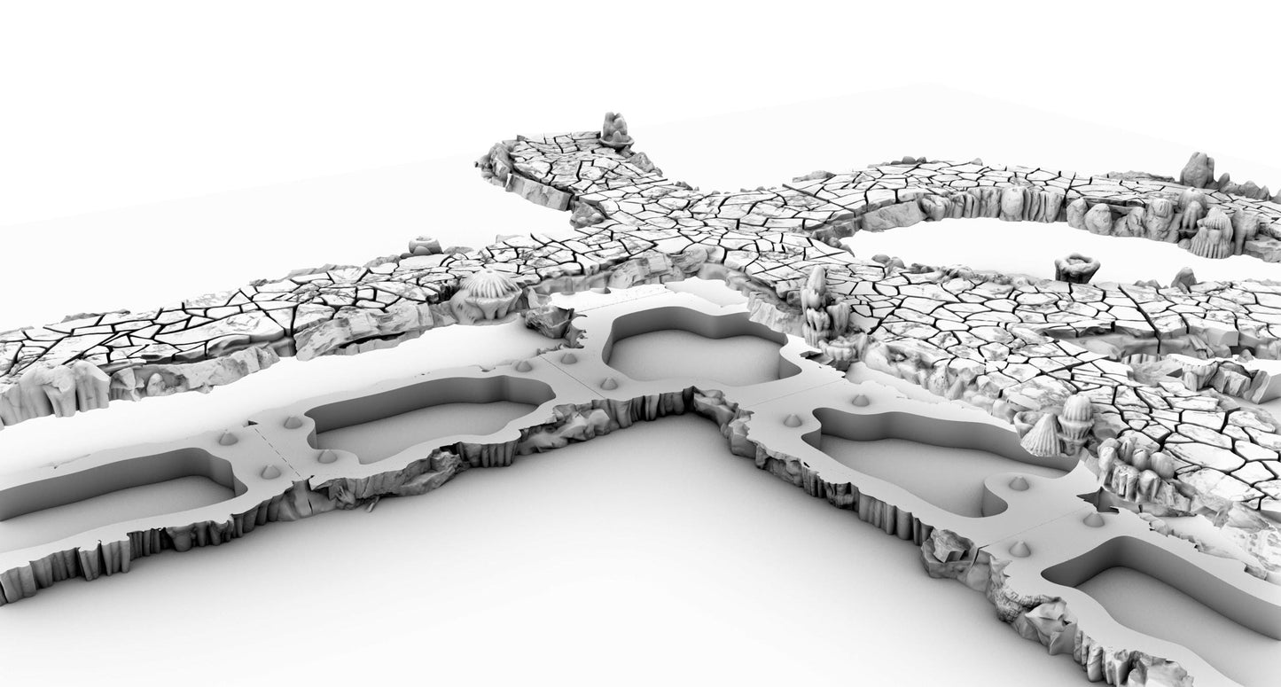 Underdark Road - 3D Printed Tabletop Terrain, Perfect for Wargames, Board Games, Role Playing Games