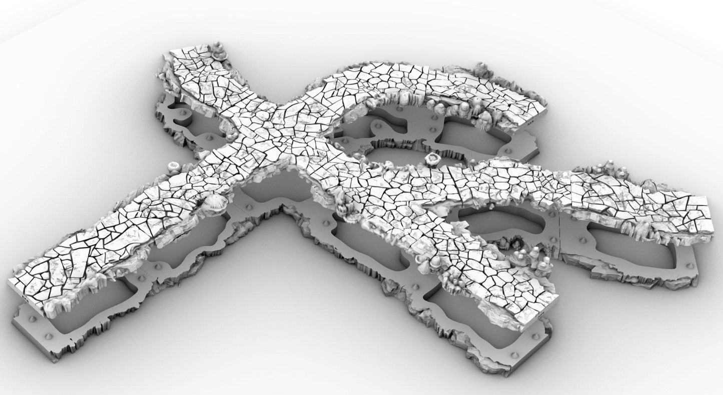 Underdark Road - 3D Printed Tabletop Terrain, Perfect for Wargames, Board Games, Role Playing Games