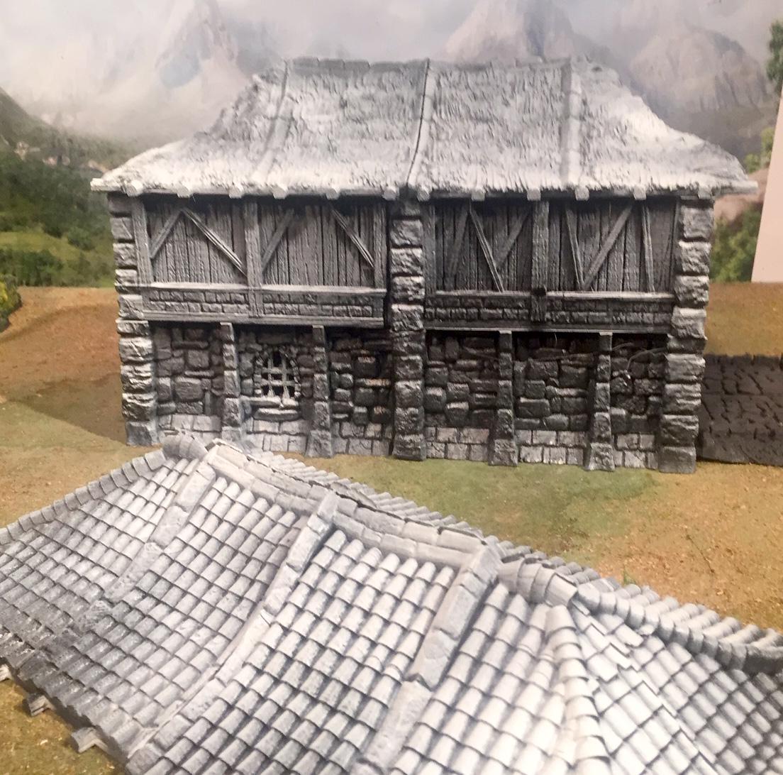 Warehouse With Inventory by GameScape3D - 3D Printed Tabletop Terrain, Perfect for Wargames, Board Games, RPGs