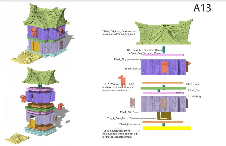 Large 2 Story Shack by GameScape3D - 3D Printed Tabletop Terrain, Perfect for Wargames, Board Games, RPGs
