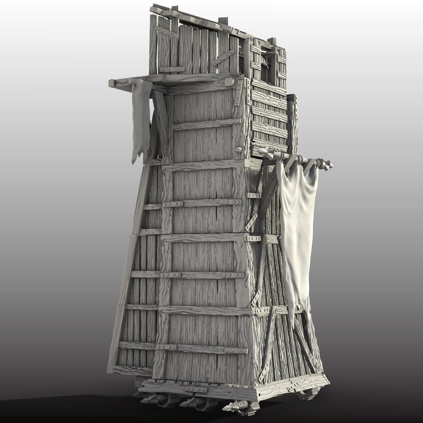 Siege Tower by GameScape3D - 3D Printed Tabletop Terrain, Perfect for Wargames, Board Games, RPGs