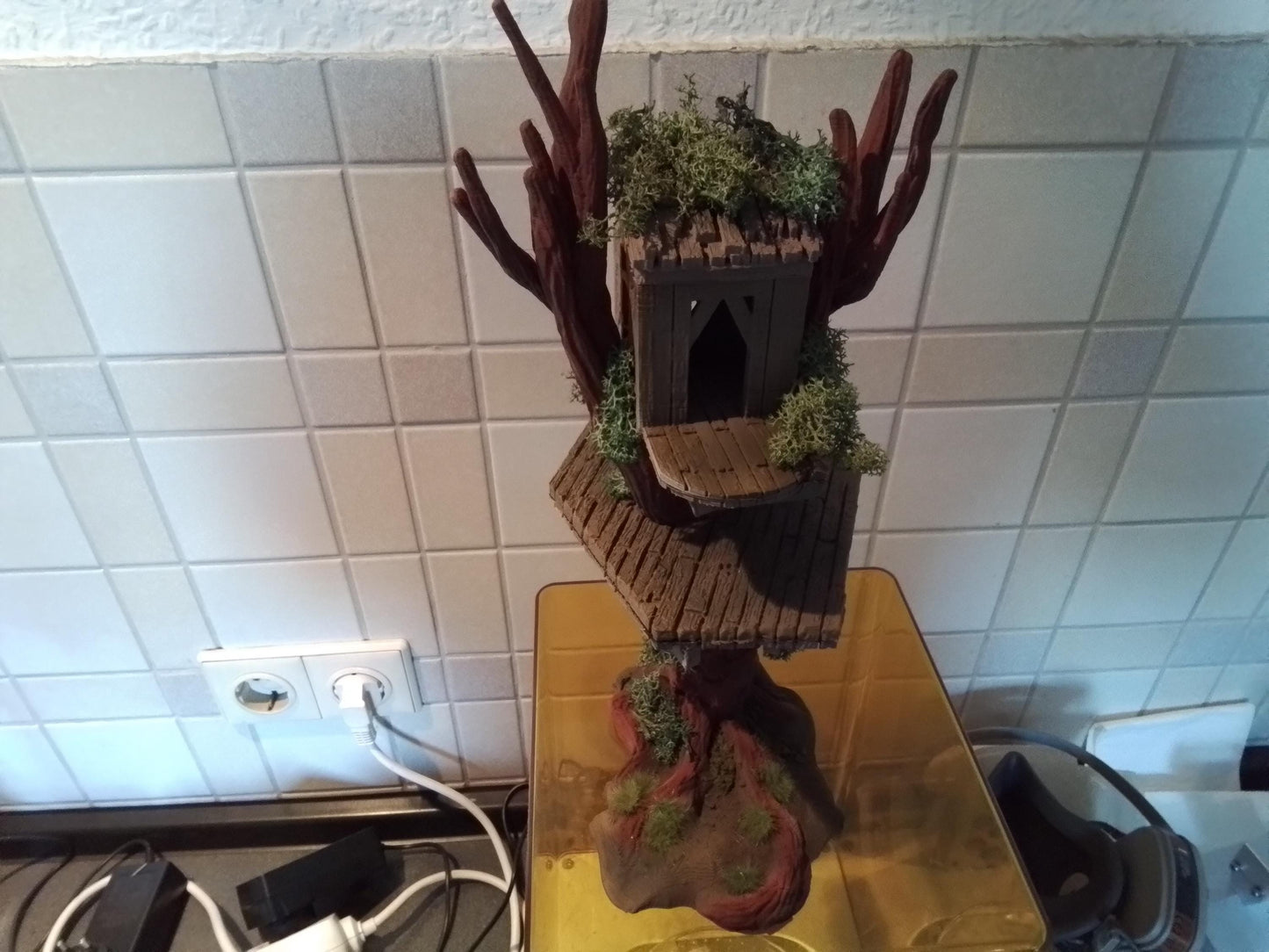Treehouse Watchpost by GameScape3D - 3D Printed Tabletop Terrain, Perfect for Wargames, Board Games, RPGs