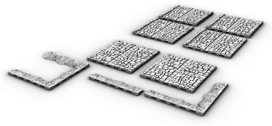 Kings Road and Town Square - 3D Printed Tabletop Terrain, Perfect for Wargames, Board Games, Role Playing Games